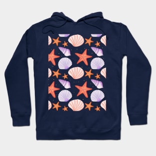 Sea Life Pattern: Dreaming at the beach Hoodie